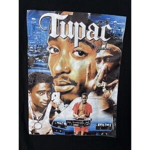Tupac‎ Shakur Tee Small Black 90s Hip Hop Rap Streetwear Graphic